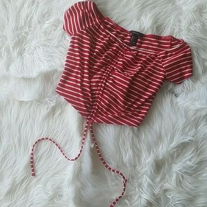 Red and White Striped Croptop from Forever 21 🍉
